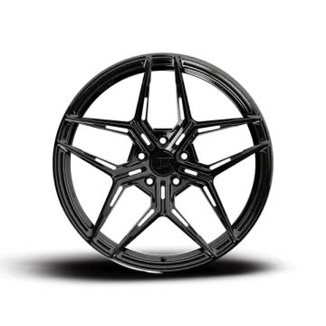 a black wheel on a white background
