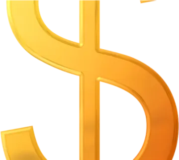 a golden dollar sign