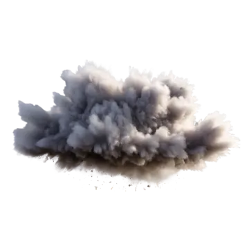 a cloud of smoke on a white background
