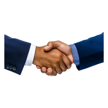 two men shaking hands