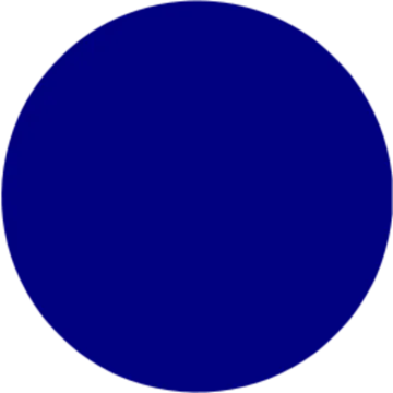 a blue circle on a white background