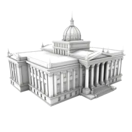 a white building with a dome on top