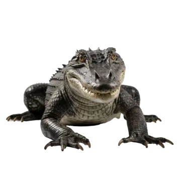 an alligator on a white background