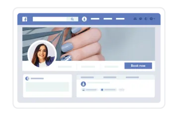 a facebook page with a woman's face on it