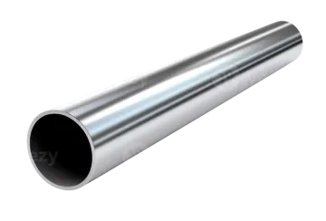 a stainless tube on white background