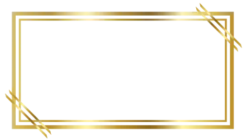 a gold frame with a white background