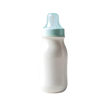 a baby bottle on a white background