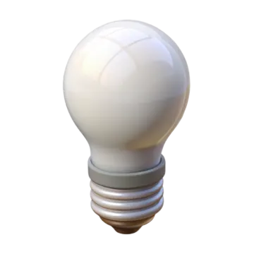 a light bulb on a white background