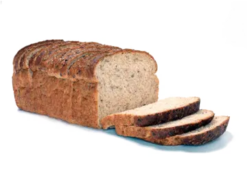 a sliced loaf of bread on a white background