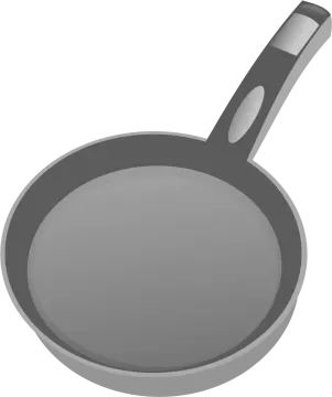 a frying pan with a handle