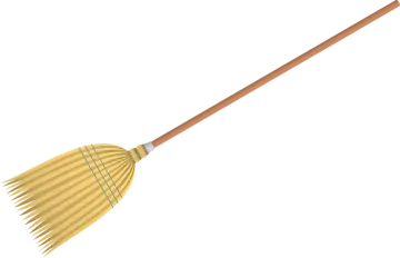 a broom on a white background