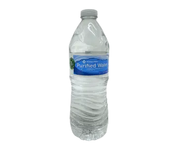 a bottle of pured water