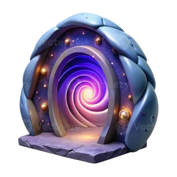 an image of a portal with a spiral in the center