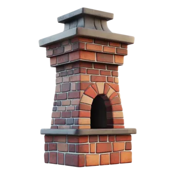 a brick oven with a chimney on top