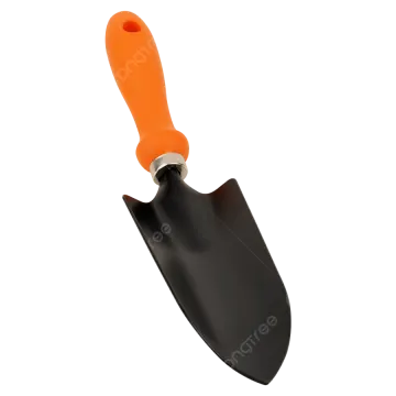 a black and orange shovel with an orange handle