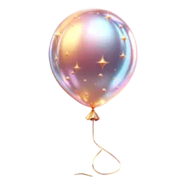 a blue and gold balloon with stars on it