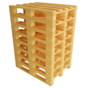 a stack of wooden crates on a white background