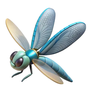 a blue and yellow dragon with large wings