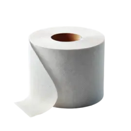 a roll of toilet paper on a white background