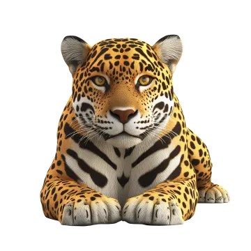 a leopard is sitting down and looking at the camera