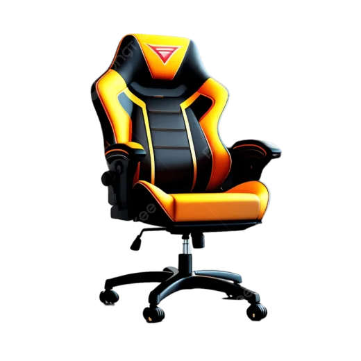 a black and orange gaming chair