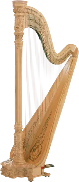 the harp is made of wood