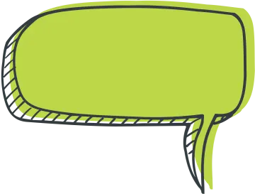 a green speech bubble