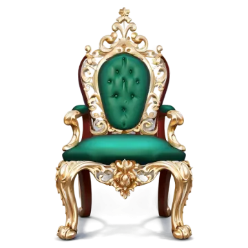 a green and gold chair
