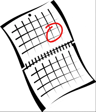 a piece of paper with a red circle on it