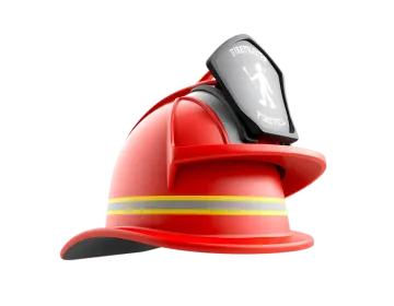 a firefighter's helmet on a white background