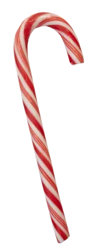 a candy cane on a white background