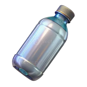 a bottle of water on a white background