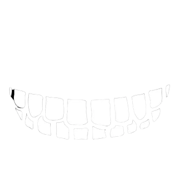 a black and white image of a smile