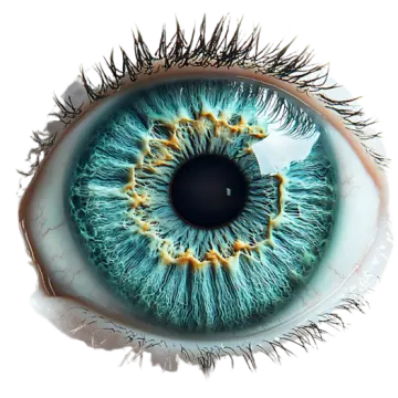 a close up view of an eye