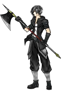 an anime character with a sword in his hand