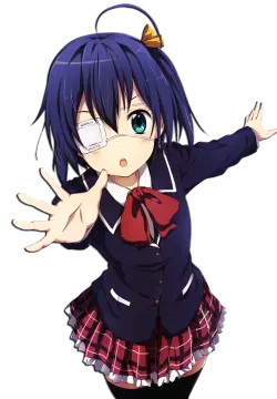 a girl in a school uniform with her hands up