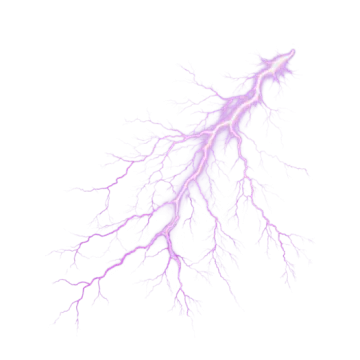 a lightning bolt on a white background