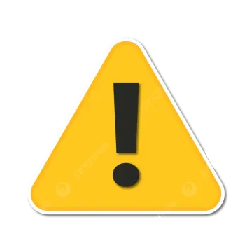 a yellow triangle with a black exor on it