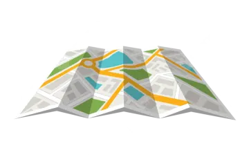 a map with many different colors and shapes