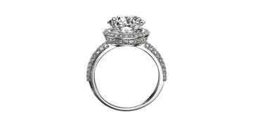 a diamond engagement ring on a white background