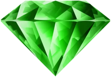 a green diamond on a white background