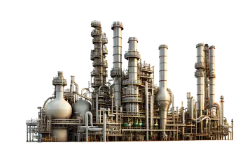a picture of an oil refinery