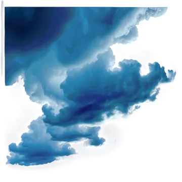 a painting of clouds in the sky