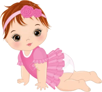 cute baby girl in pink tutue stock vector