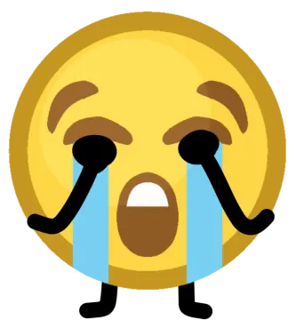 a crying smiley face