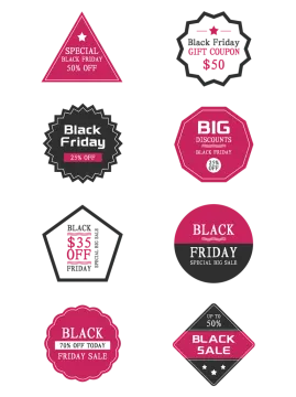 black friday sale stickers