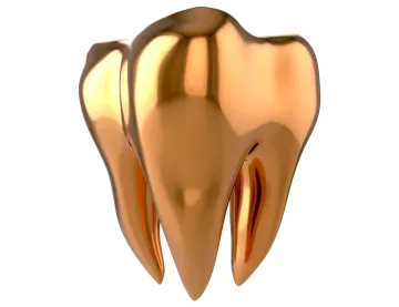 an image of a gold tooth