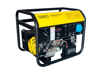 a yellow and black generator on a white background