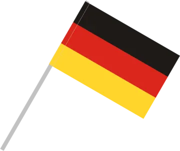 a german flag on a white background