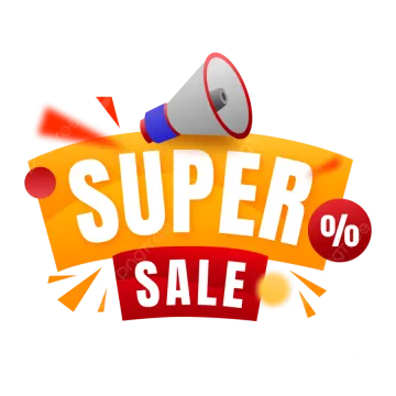 a megaphone with the words super sale